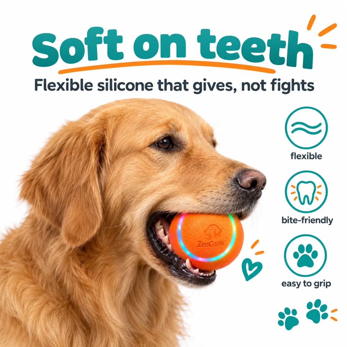 ZenCanis™ Zoomie Ball – Self-Rolling Interactive Dog Toy