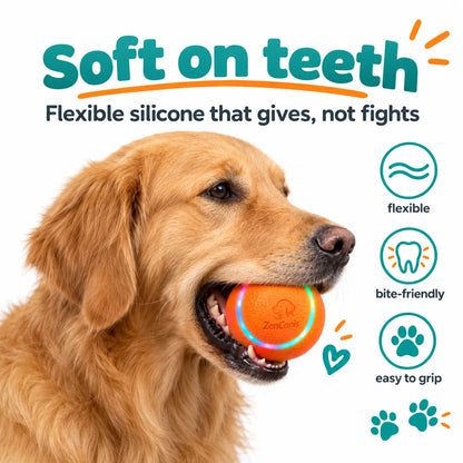 ZenCanis™ Zoomie Ball – Self-Rolling Interactive Dog Toy