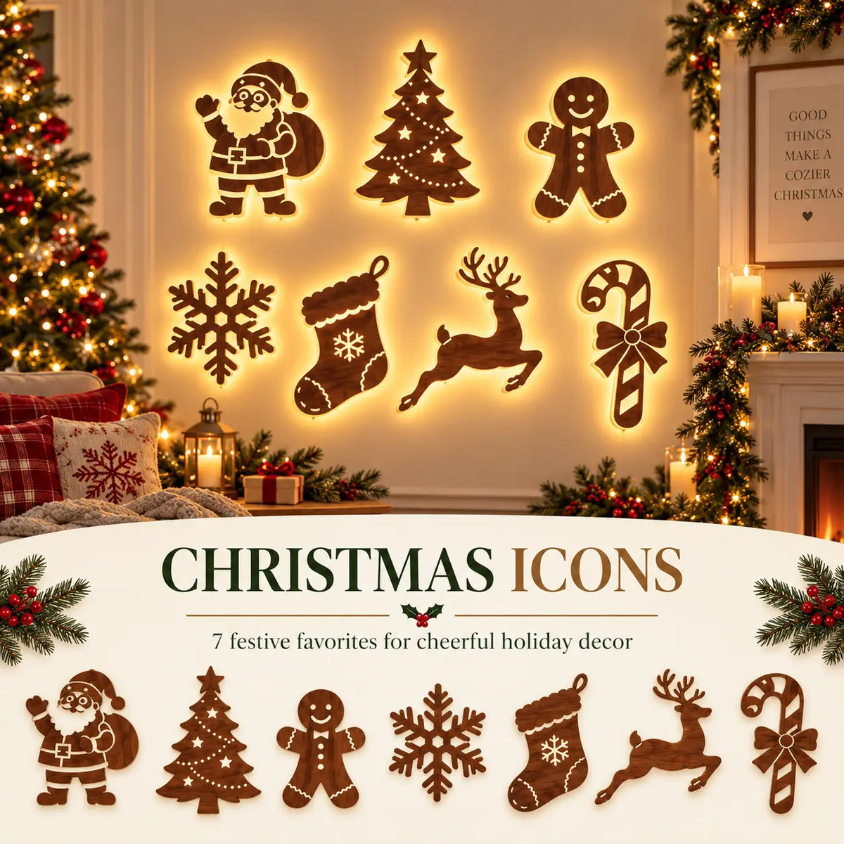 Dear Memory™ Christmas Glow Wall Set