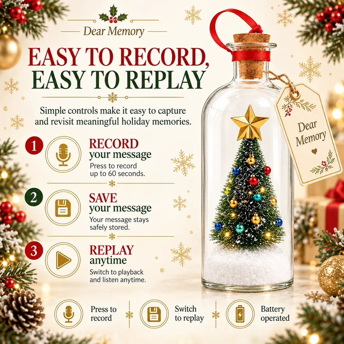 Dear Memory™ Voice Keepsake Ornament